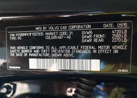 2015 Volvo S60 T5 Premier from USA, damaged, VIN YV126MFK1F1357935